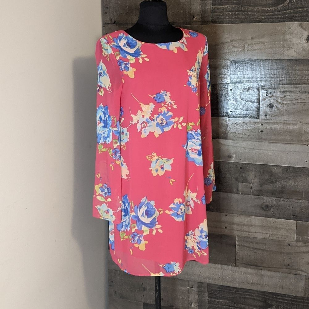 Everly Pink Floral Dress M